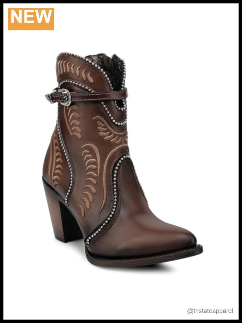Cuadra Women's Ankle Boots Hand-Painted Embroidered Leather